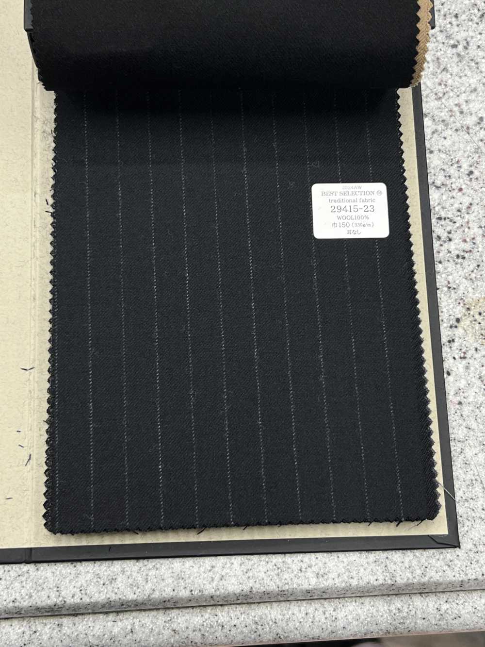 29415 TELA TRADICIONAL Tejido De Traje Multimaterial Raya Tiza Negra[Textil] Compañía Kunishima Co., Ltd.