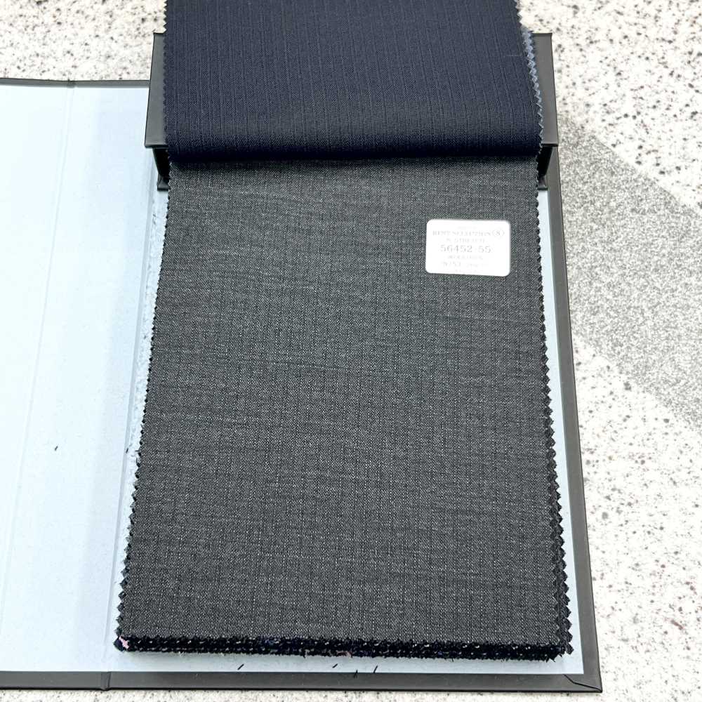 56452-55 25SS MEJOR SELECCIÓN [N-STRETCH] N-Stretch Gray Shadow Stripe[Textil] Compañía Kunishima Co., Ltd.