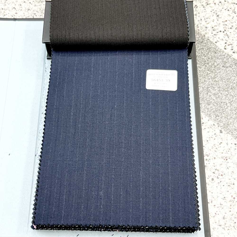 56453-39 25SS MEJOR SELECCIÓN [N-STRETCH] N-STRETCH Raya Tiza Azul Marino Oscuro[Textil] Compañía Kunishima Co., Ltd.