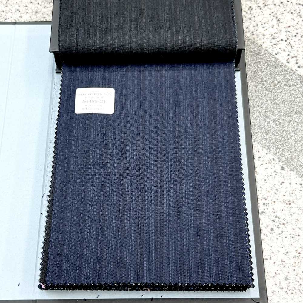 56455-21 25SS MEJOR SELECCIÓN [N-STRETCH] N-STRETCH Rayas Alternativas Azul Marino[Textil] Compañía Kunishima Co., Ltd.