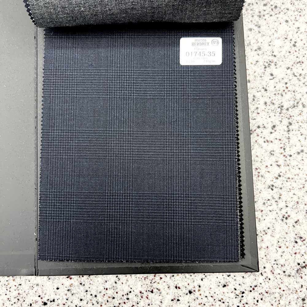 01745-35 25SSHERDREX [Classico] Cuadros Glen De Lana Azul Marino Clásicos[Textil] Compañía Kunishima Co., Ltd.