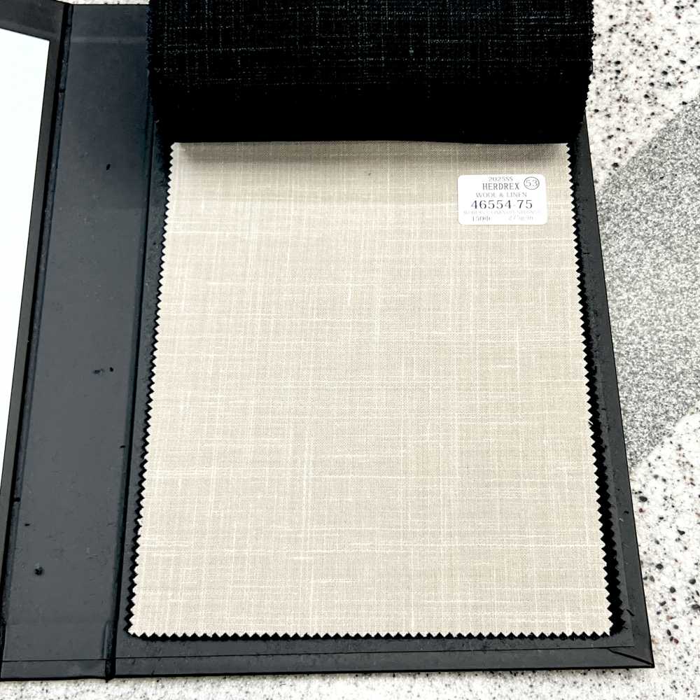 46554-75 25SSHERDREX [LANA Y LINO] Tejido De Lana Y Lino Beige[Textil] Compañía Kunishima Co., Ltd.