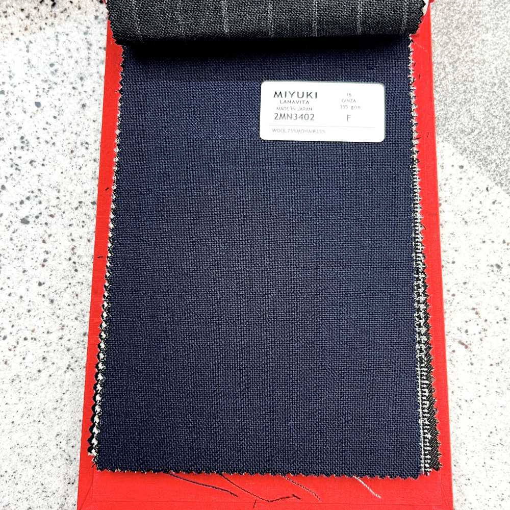 2MN3402 25SS MIYUKI Textil MIYUKI Variedades VARAIETES GINZA Azul Marino Sin Patrón Fábricas De Lana Miyuki