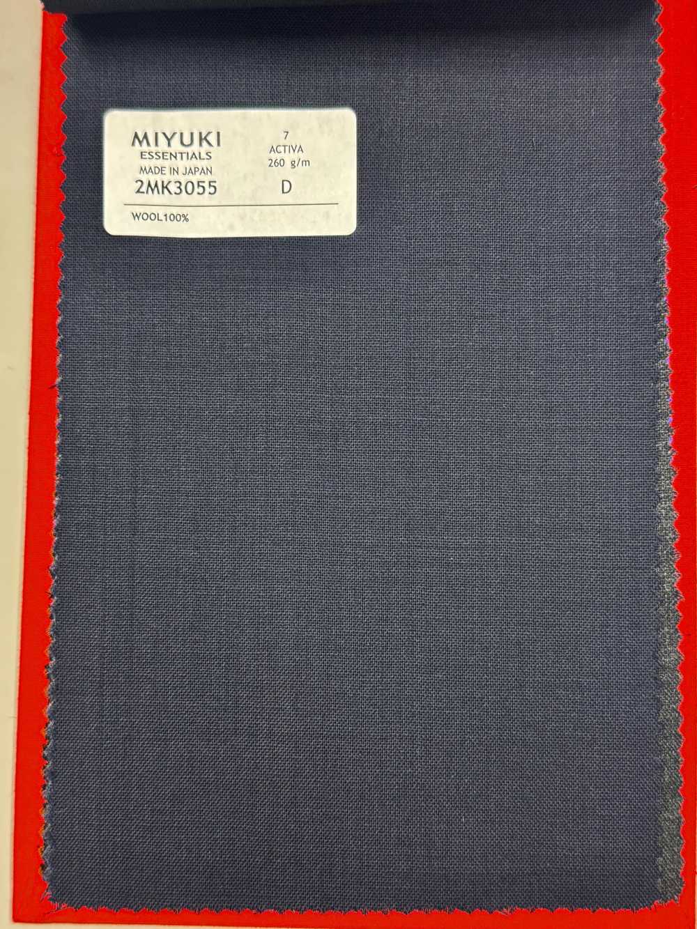 2MK3055 25SS MIYUKI ESSENTIALS ACTIVA Textil Azul Sin Estampado Fábricas De Lana Miyuki