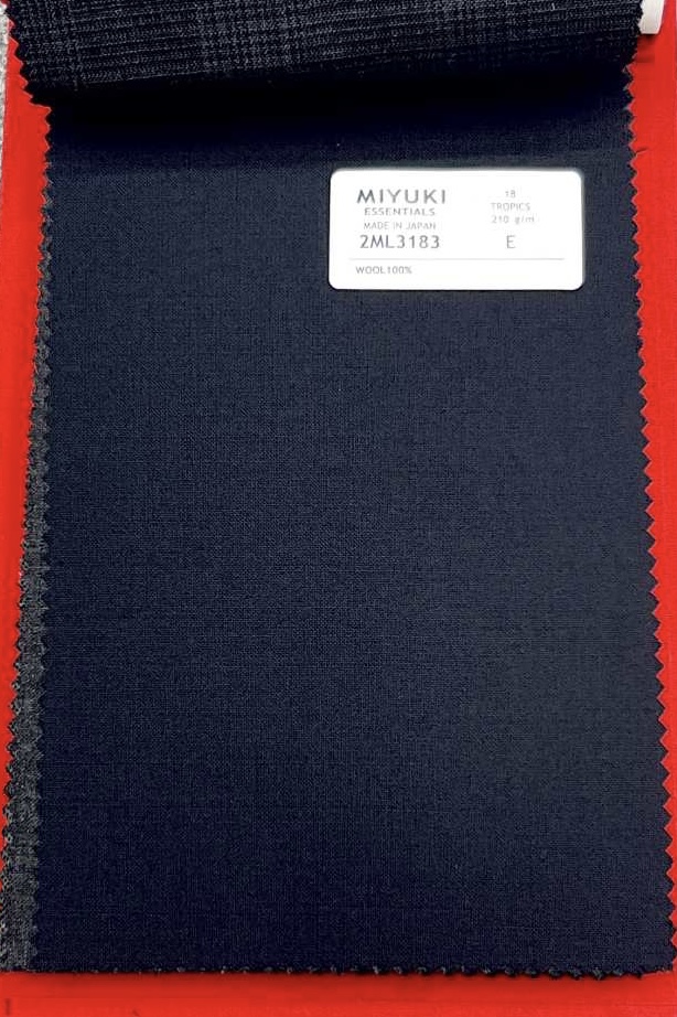 2ML3183 25SS MIYUKI ESSENTIALS TROPICS Textil Azul Sin Patrón Fábricas De Lana Miyuki