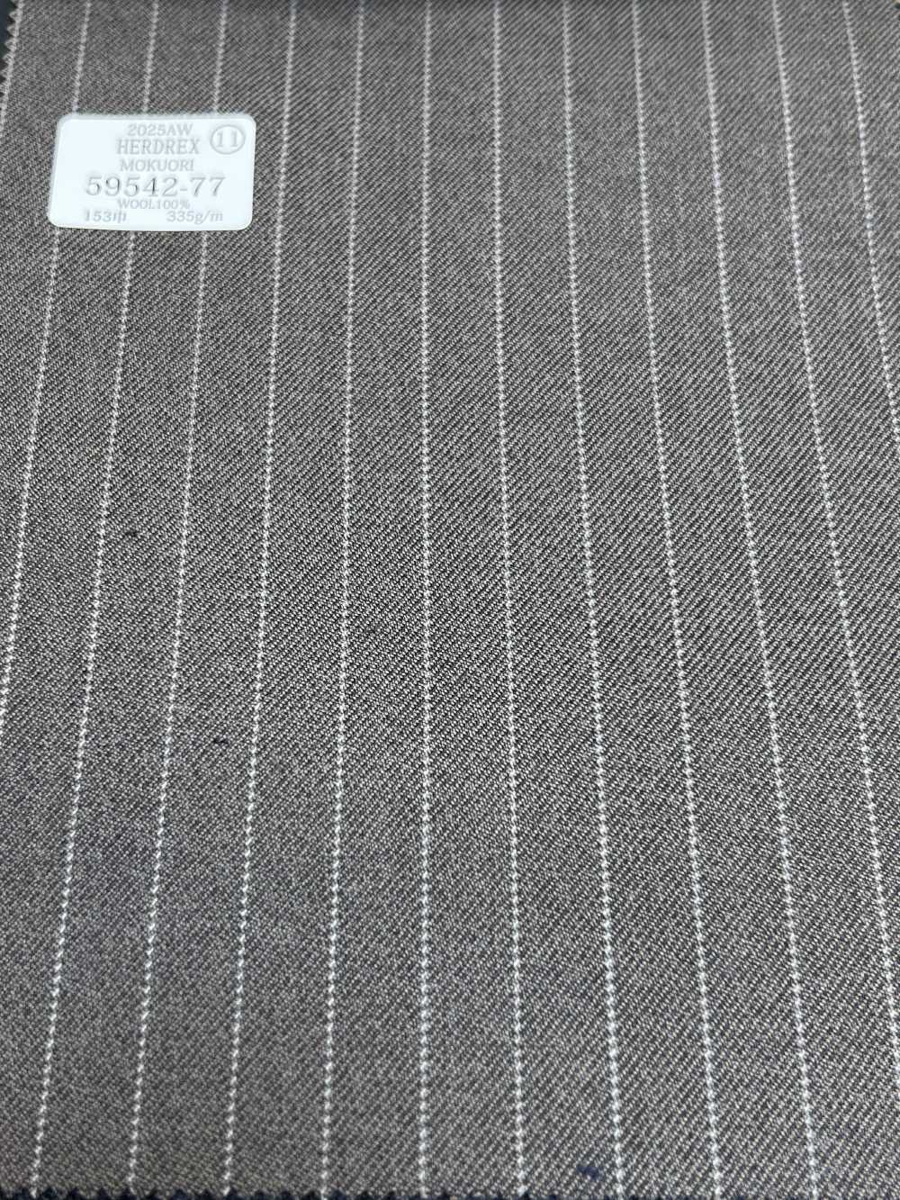 59542-77 25AW HERDREX [MOKUORI] Desodorante De Lana Con Rayas De Lápiz Marrón Mokuori[Textil] Compañía Kunishima Co., Ltd.