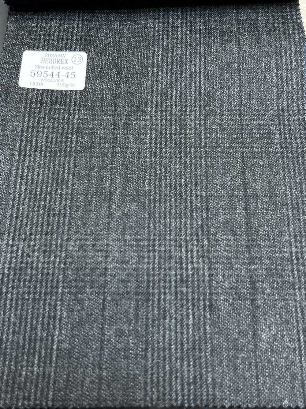 59544-45 25AW HERDREX [Lana Siro-milled] Lana Siro-milled Gris Carbón Cielo Glen Check[Textil] Compañía Kunishima Co., Ltd.