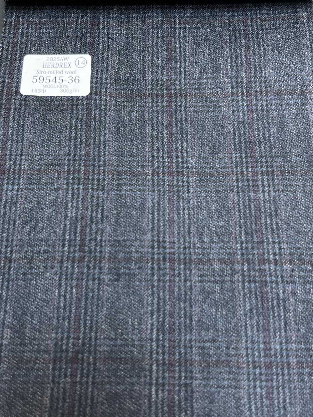 59545-36 25AW HERDREX [Lana Molida Con Siro] Lana Molida Con Siro, Cuadros Glen Grises[Textil] Compañía Kunishima Co., Ltd.