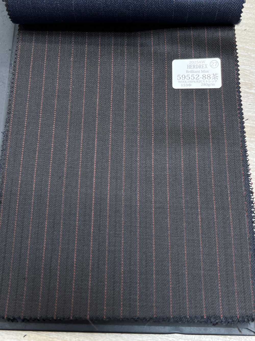 59552-88 25AW HERDREX [Brilliant Max] Rayas Alternas Marrón Oscuro Brilliant Max[Textil] Compañía Kunishima Co., Ltd.