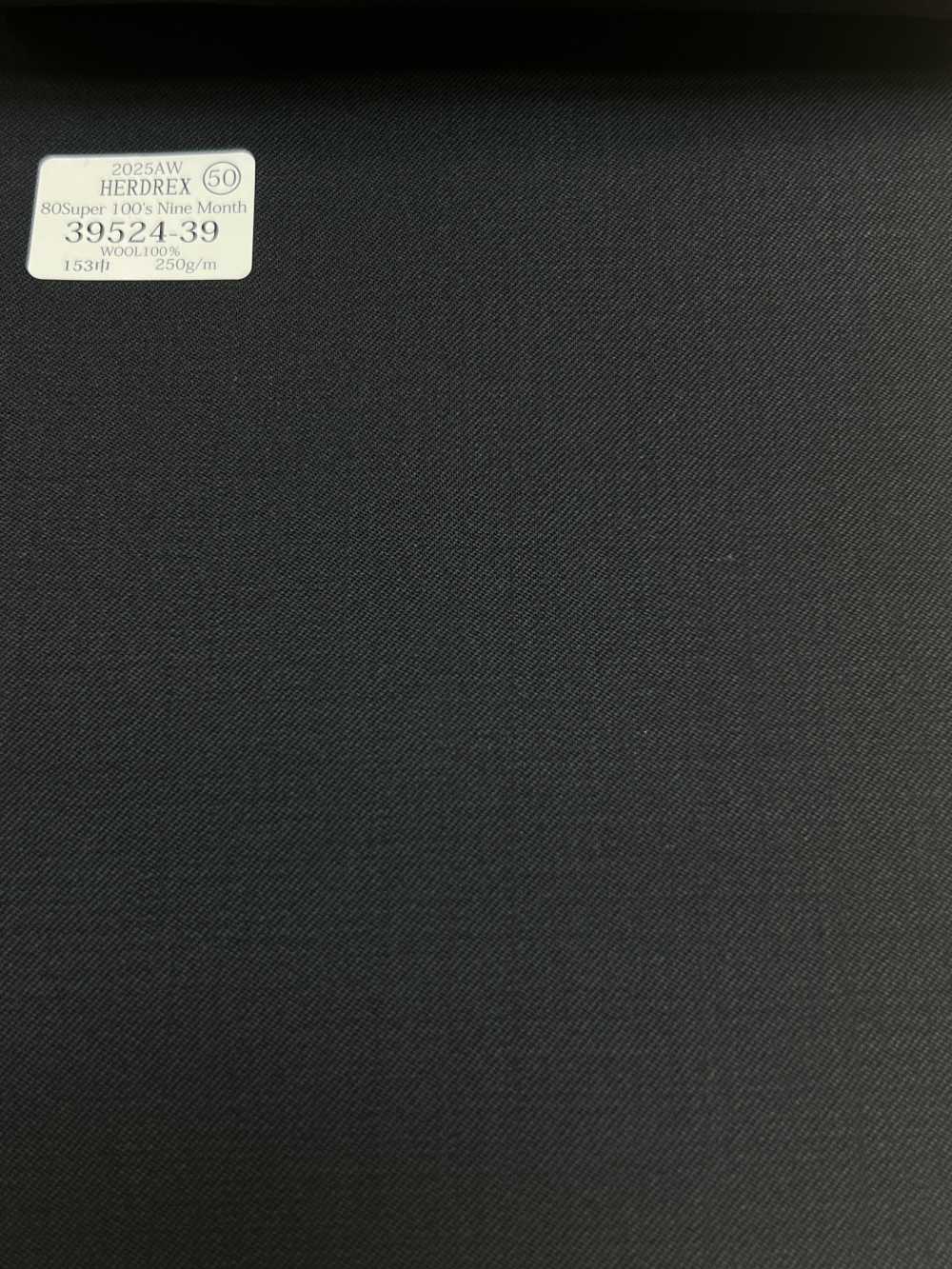 39524-39 25AW HERDREX [80 SUPER 100'S NUEVE MESES] Azul Marino Sin Patrón[Textil] Compañía Kunishima Co., Ltd.