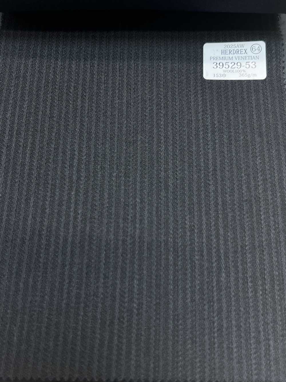 39529-53 25AW HERDREX [VENECIANO PREMIUM] Premium Venetian Charcoal Heaven Gray Gray Shadow Stripe[Textil] Compañía Kunishima Co., Ltd.