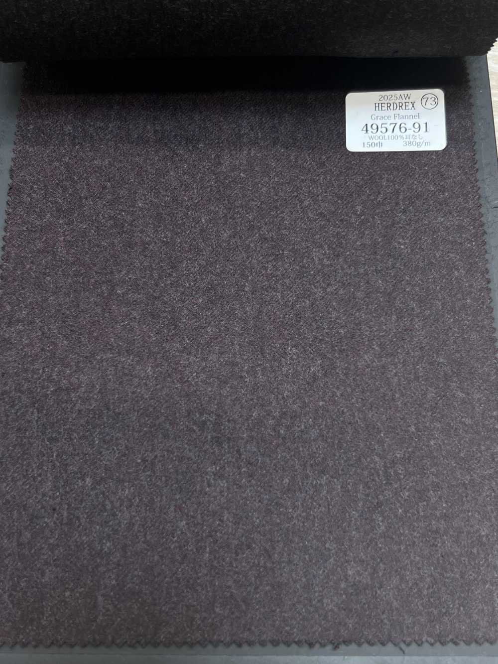 49576-91 25AW HERDREX [Franela Grace] Franela Grace Ligera Sin Patrón[Textil] Compañía Kunishima Co., Ltd.