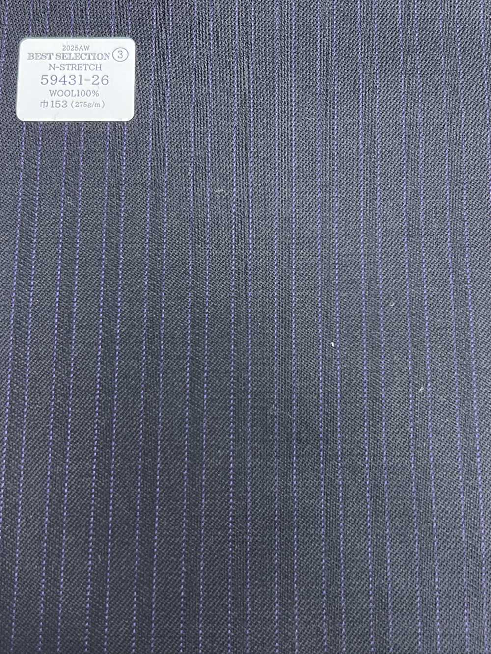59431-26 25AW MEJOR SELECCIÓN [N-STRETCH] N-STRETCH Raya De Sombra Azul Marino X Púrpura[Textil] Compañía Kunishima Co., Ltd.