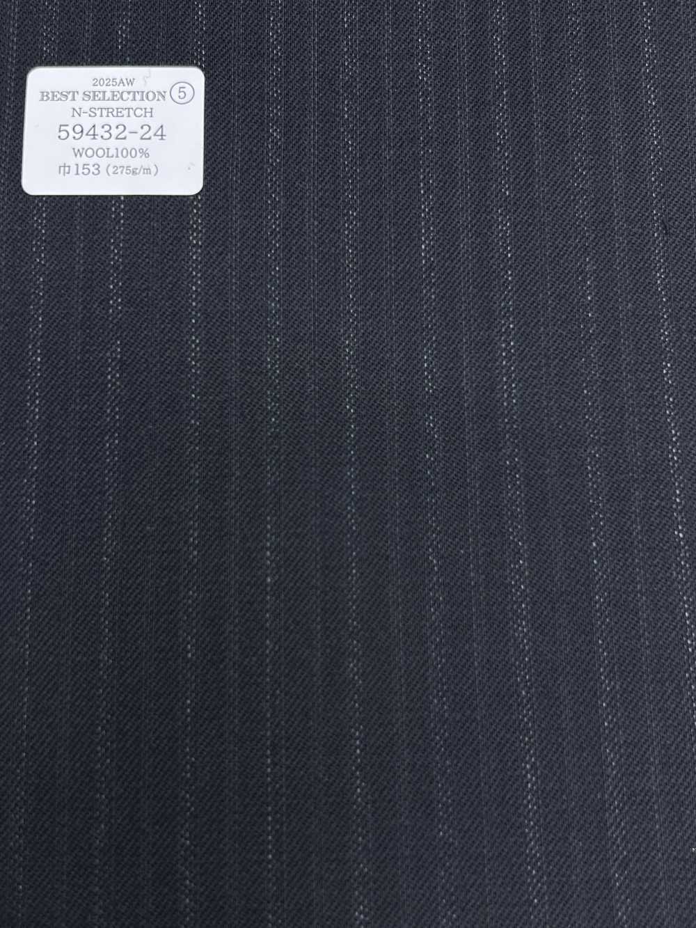 59432-24 25AW MEJOR SELECCIÓN [N-STRETCH] N-Stretch Navy Shadow Stripe[Textil] Compañía Kunishima Co., Ltd.
