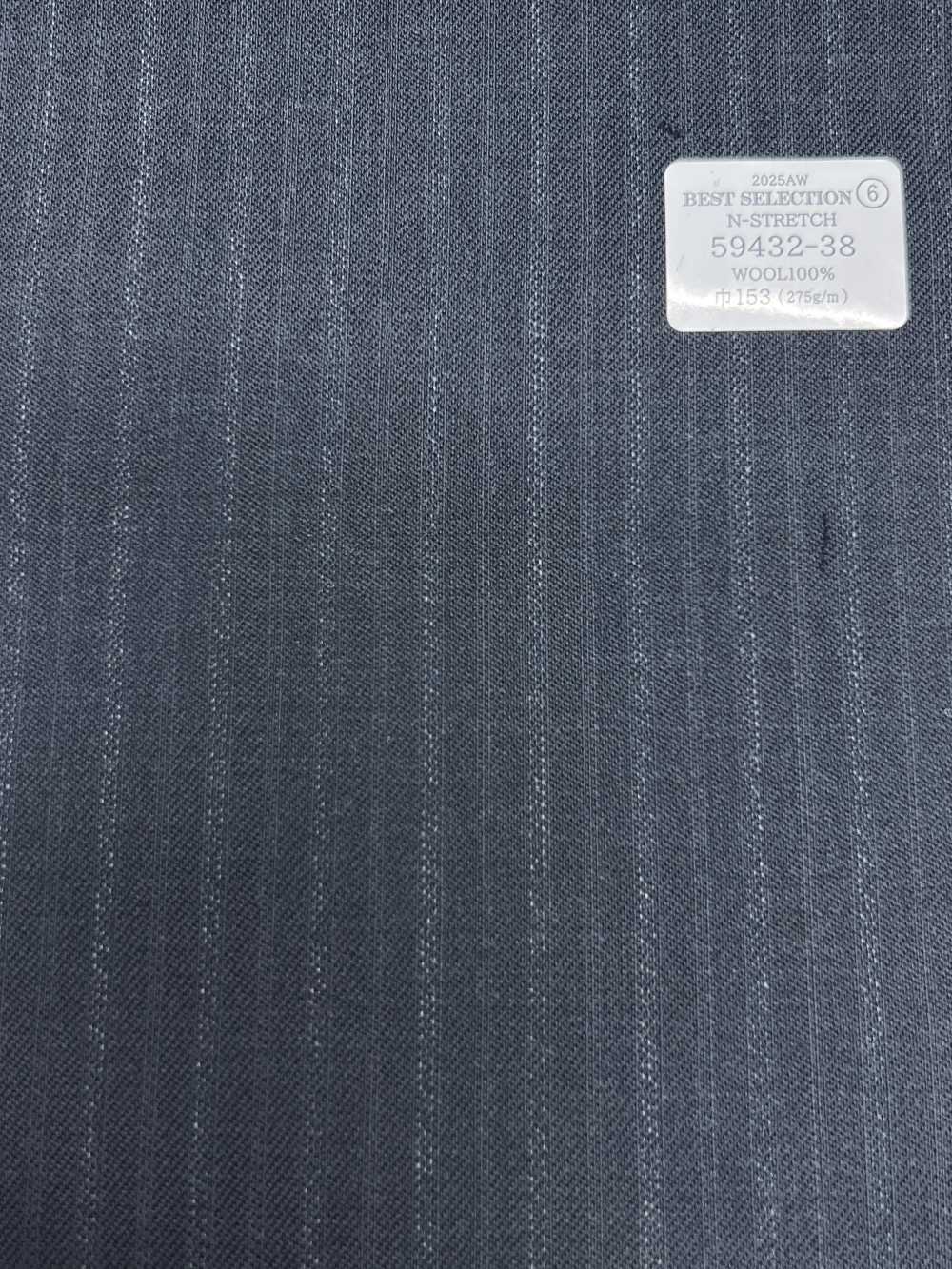 59432-38 25AW MEJOR SELECCIÓN [N-STRETCH] N-STRETCH Gris Cielo Carbón Sombra Raya[Textil] Compañía Kunishima Co., Ltd.