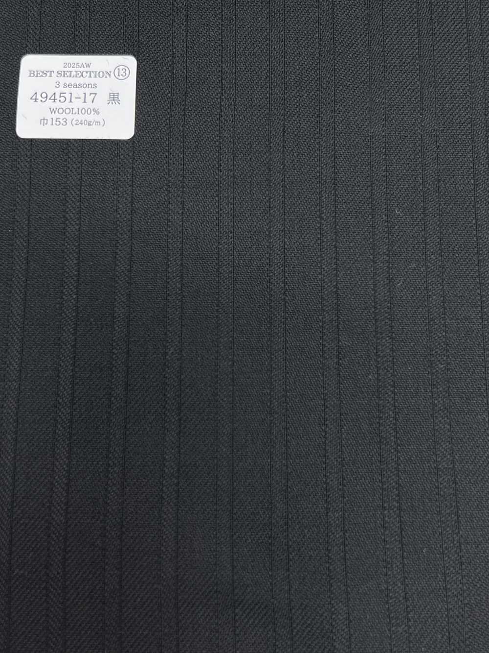 49451-17 25AW MEJOR SELECCIÓN [3 Temporadas] Black Shadow Stripe[Textil] Compañía Kunishima Co., Ltd.