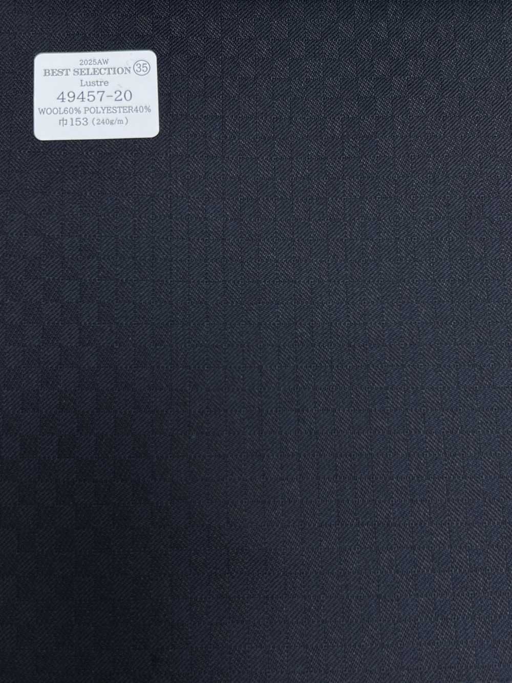 49457-20 25AW MEJOR SELECCIÓN [Lustre] Lustre Dark Navy Checkered Shadow[Textil] Compañía Kunishima Co., Ltd.