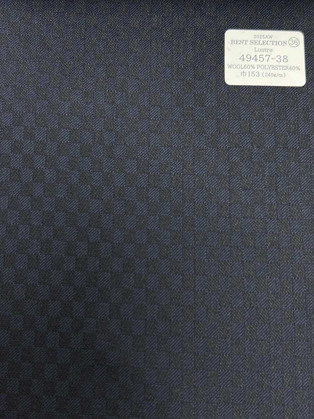 49457-38 25AW MEJOR SELECCIÓN [Lustre] Lustre Navy Checkered Shadow[Textil] Compañía Kunishima Co., Ltd.
