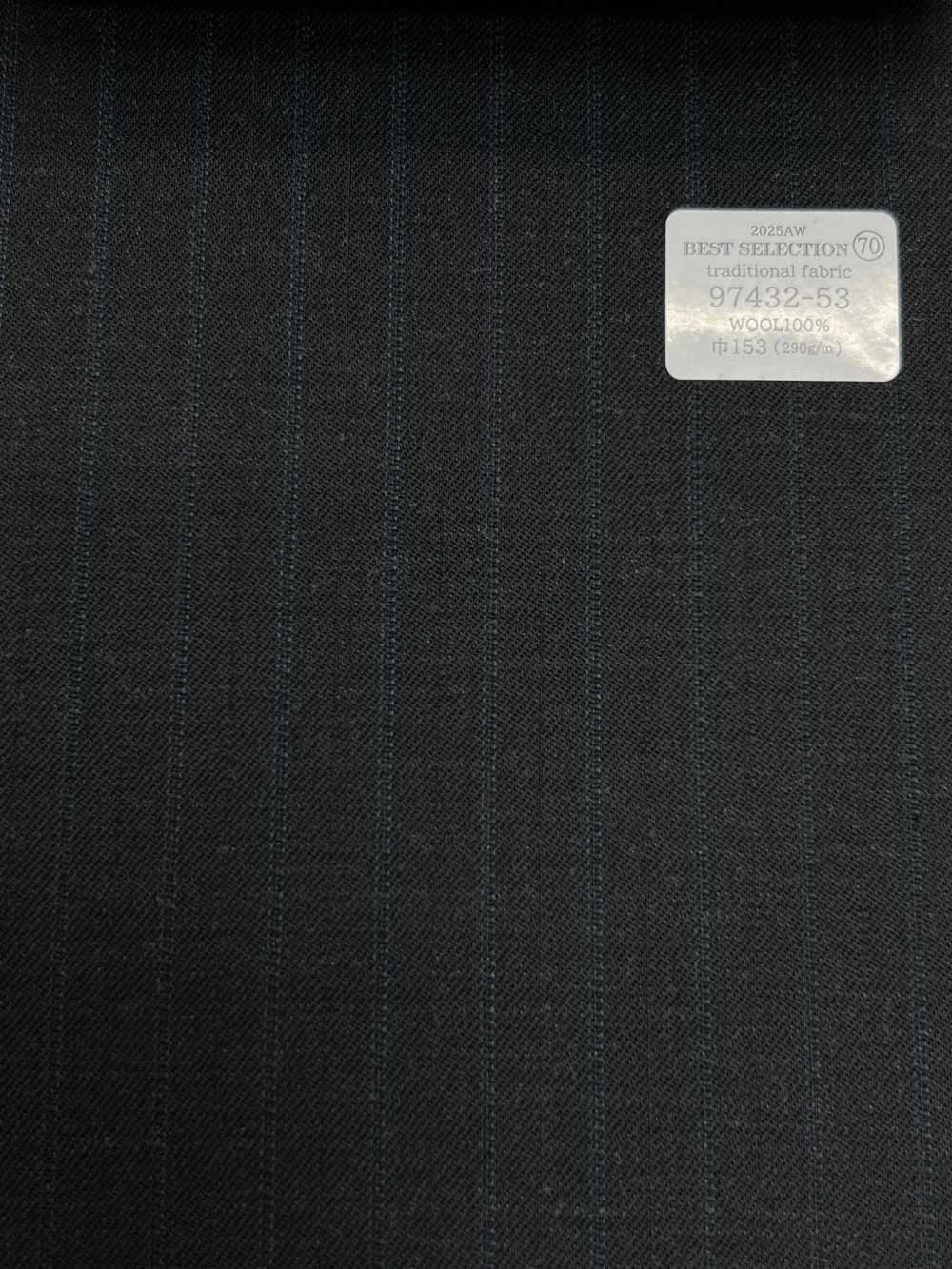 97432-53 25AW MEJOR SELECCIÓN [Tela Tradicional] Tela Tradicional Raya Gris Cielo Carbón[Textil] Compañía Kunishima Co., Ltd.