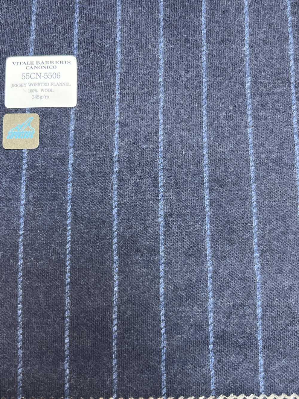 55CN5506 CANONICO JERSEY DE FRANELA PEINADA AZUL MARINO CON RAYAS DE TIZA[Textil] CANÓNICO