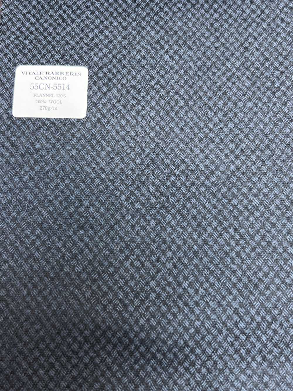 55CN5514 CANONICO FRANELA 120'S Patrón De Ojo De Pájaro Azul Marino[Textil] CANÓNICO