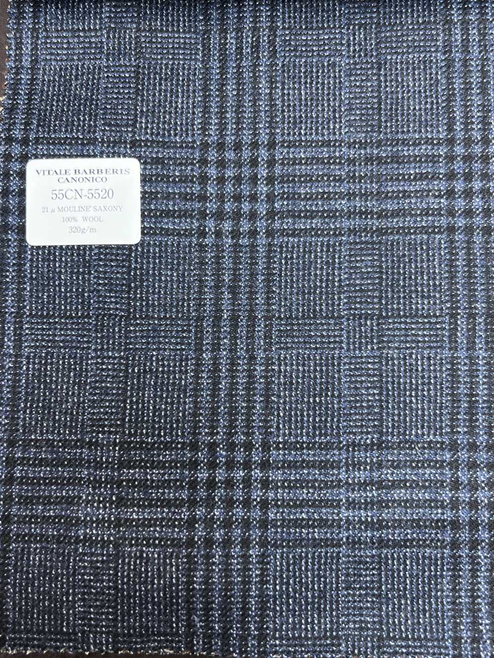 55CN5520 CANONICO 21μ MOULINE' SAXONY Azul Marino Glen Check[Textil] CANÓNICO