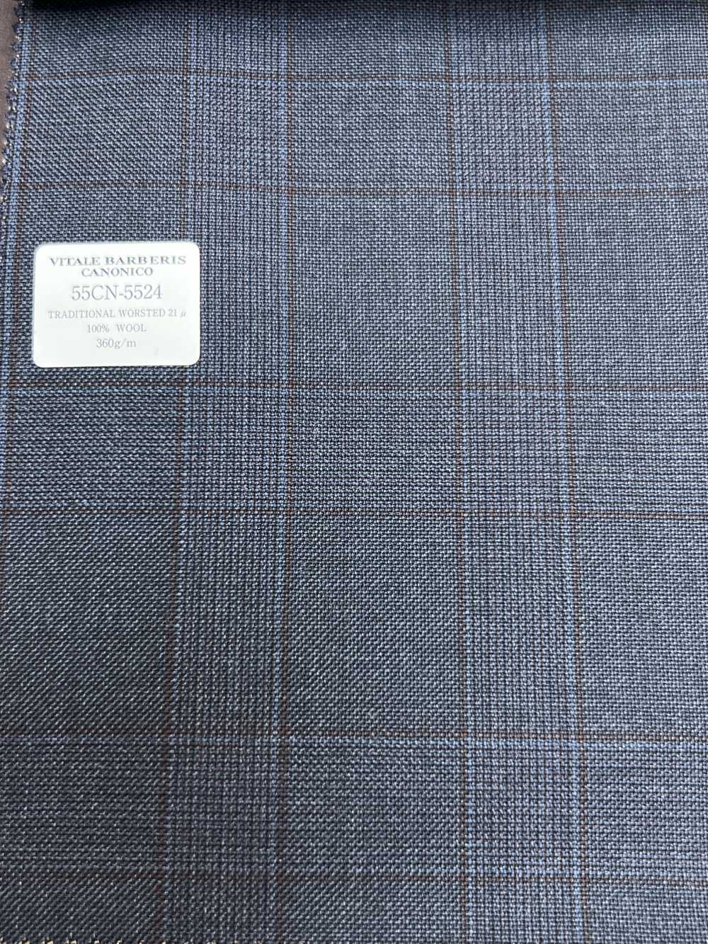 55CN5524 CANONICO TRADITIONAL WORSTED 21μ Azul Marino Glen Check[Textil] CANÓNICO