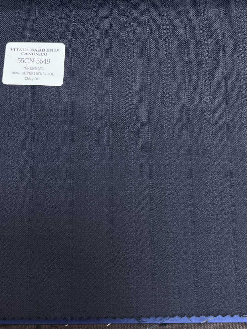 55CN5549 CANONICO PERENNIAL SUPER110'S Raya Tejida Azul Marino[Textil] CANÓNICO