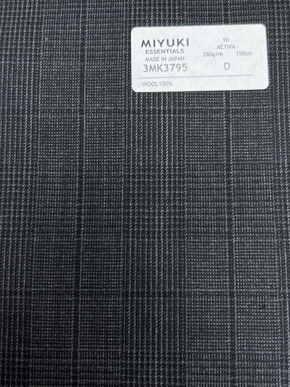 3MK3795 25AW ACTIVA Glen Check Gris Cielo Carbón[Textil] Fábricas De Lana Miyuki