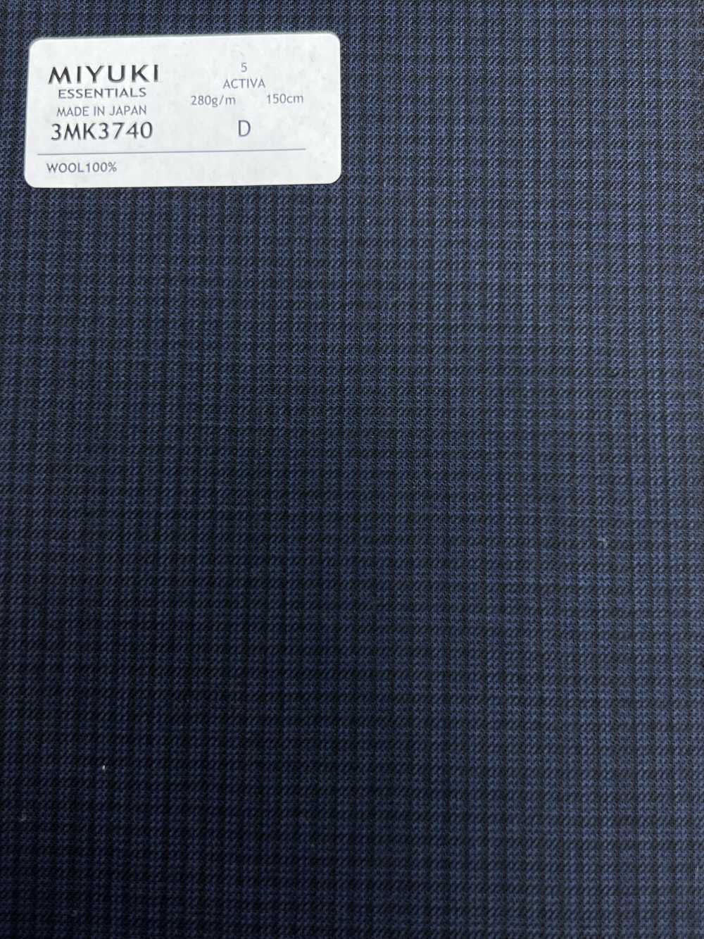 3MK3740 25AW ACTIVA Check Navy[Textil] Fábricas De Lana Miyuki