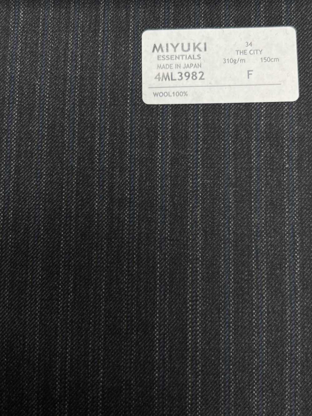 4ML3982 25AW THE CITY Raya Alternativa Gris Cielo Carbón[Textil] Fábricas De Lana Miyuki