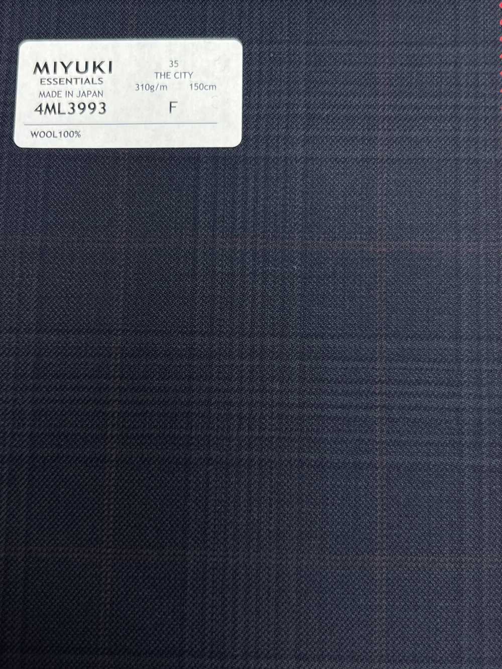 4ML3993 25AW LA CIUDAD Alternativa Glen Check Azul Marino[Textil] Fábricas De Lana Miyuki