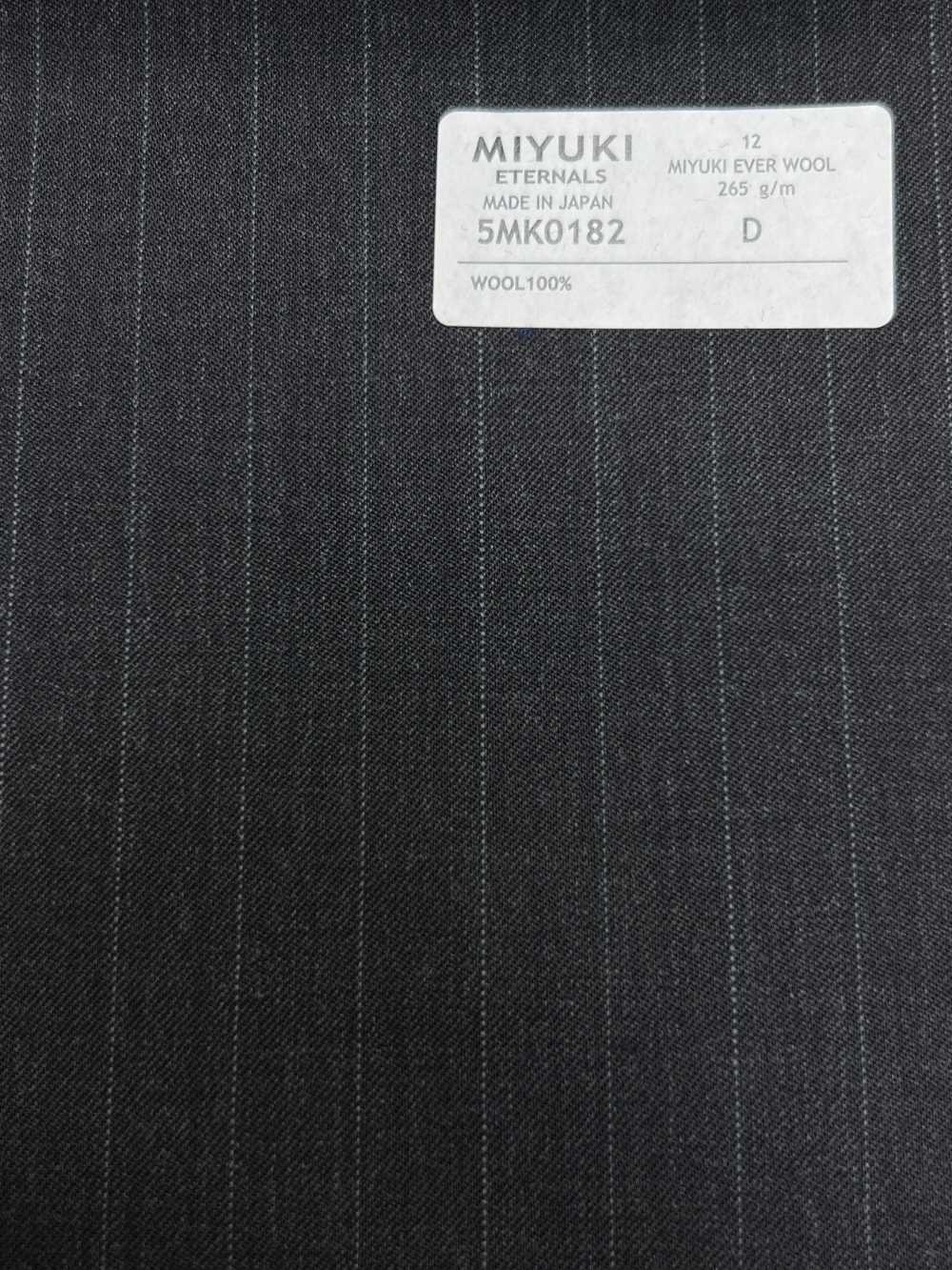 5MK0182 MIYUKI EVER WOOL Rayas Carbón Cielo Gris[Textil] Fábricas De Lana Miyuki