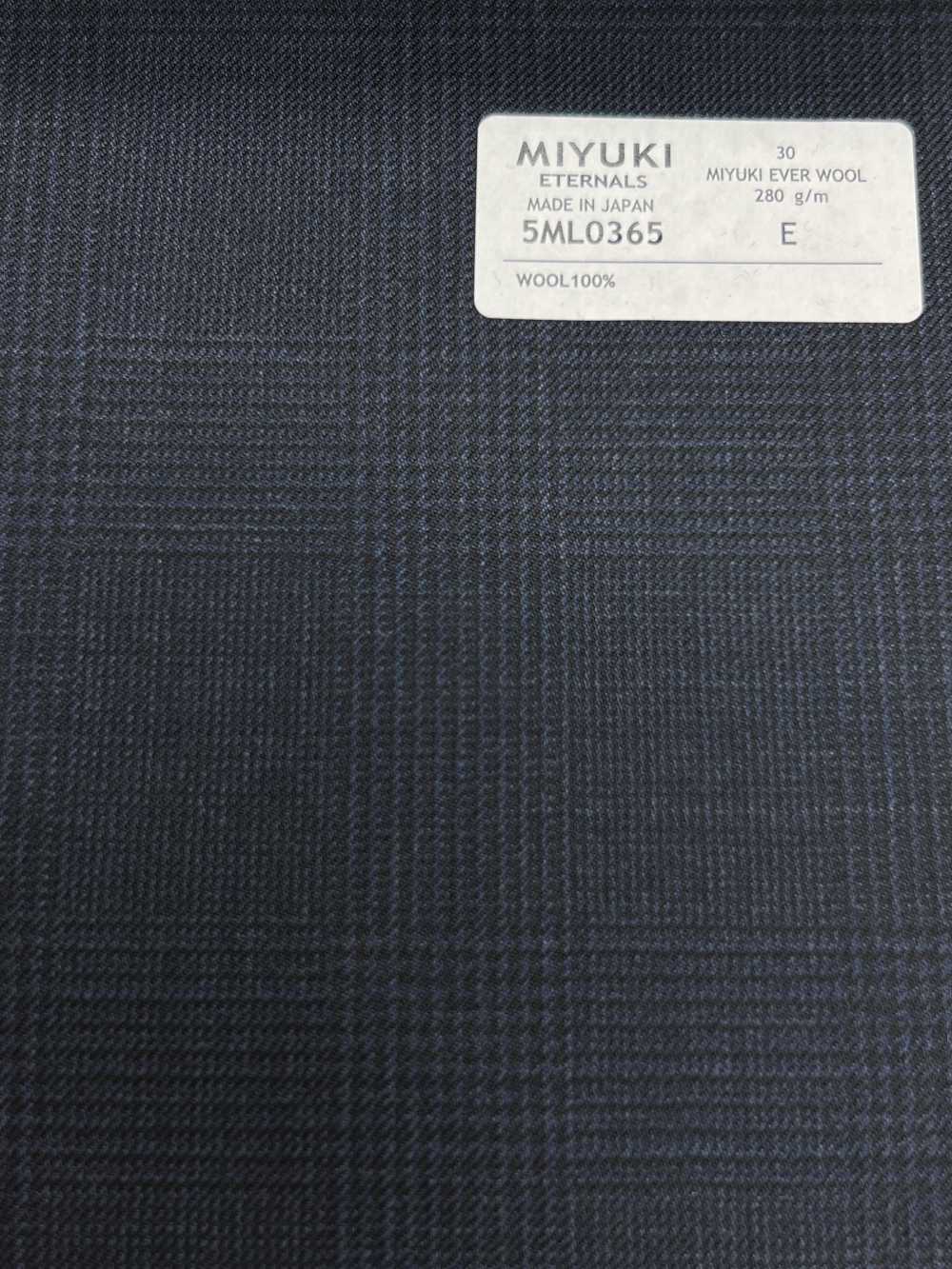 5ML0365 MIYUKI EVER WOOL Glen Check Azul Marino[Textil] Fábricas De Lana Miyuki