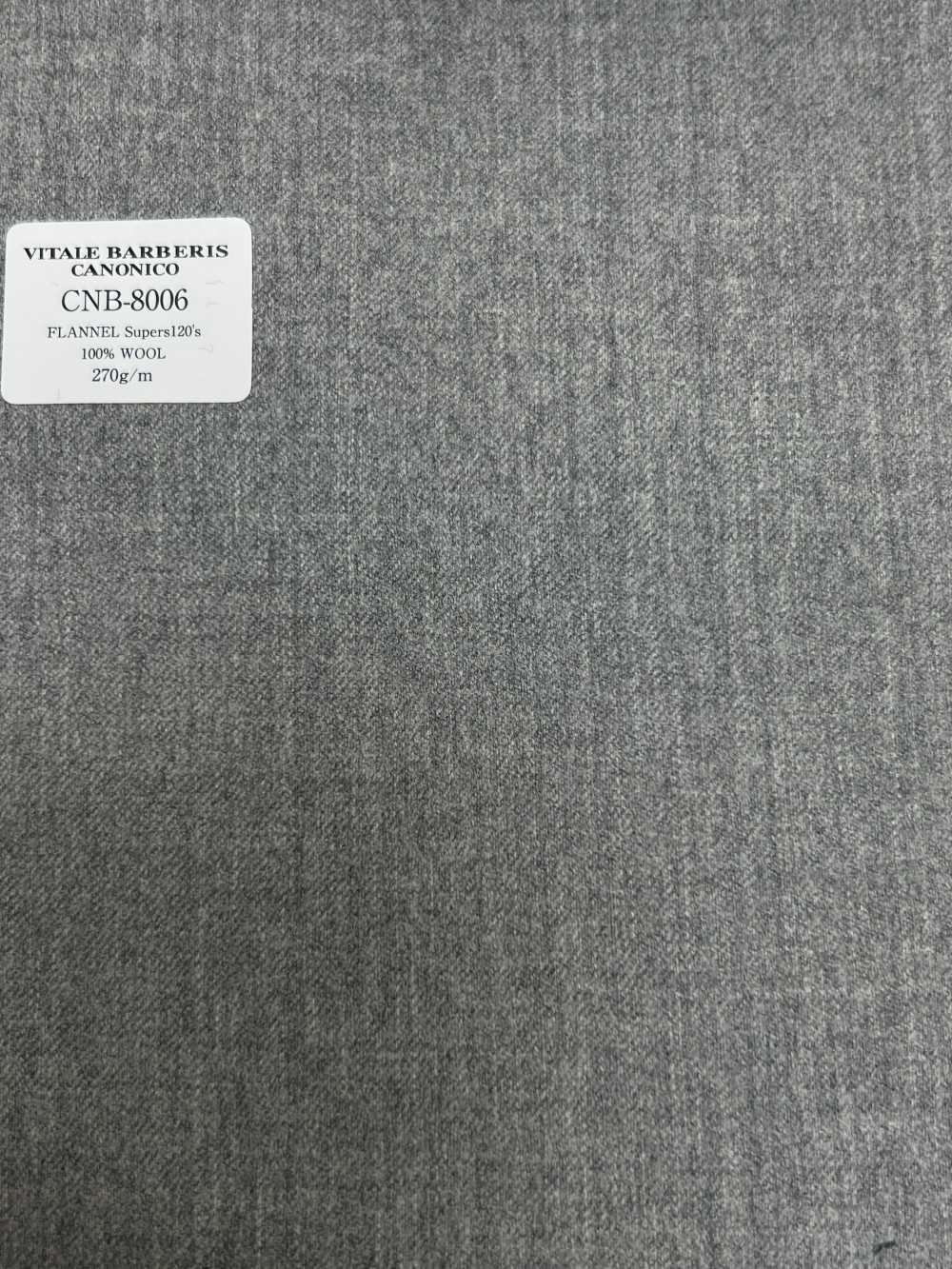 CNB8006 CANONICO Franela Estándar Super 120 Gris Claro Sin Patrón[Textil] CANÓNICO