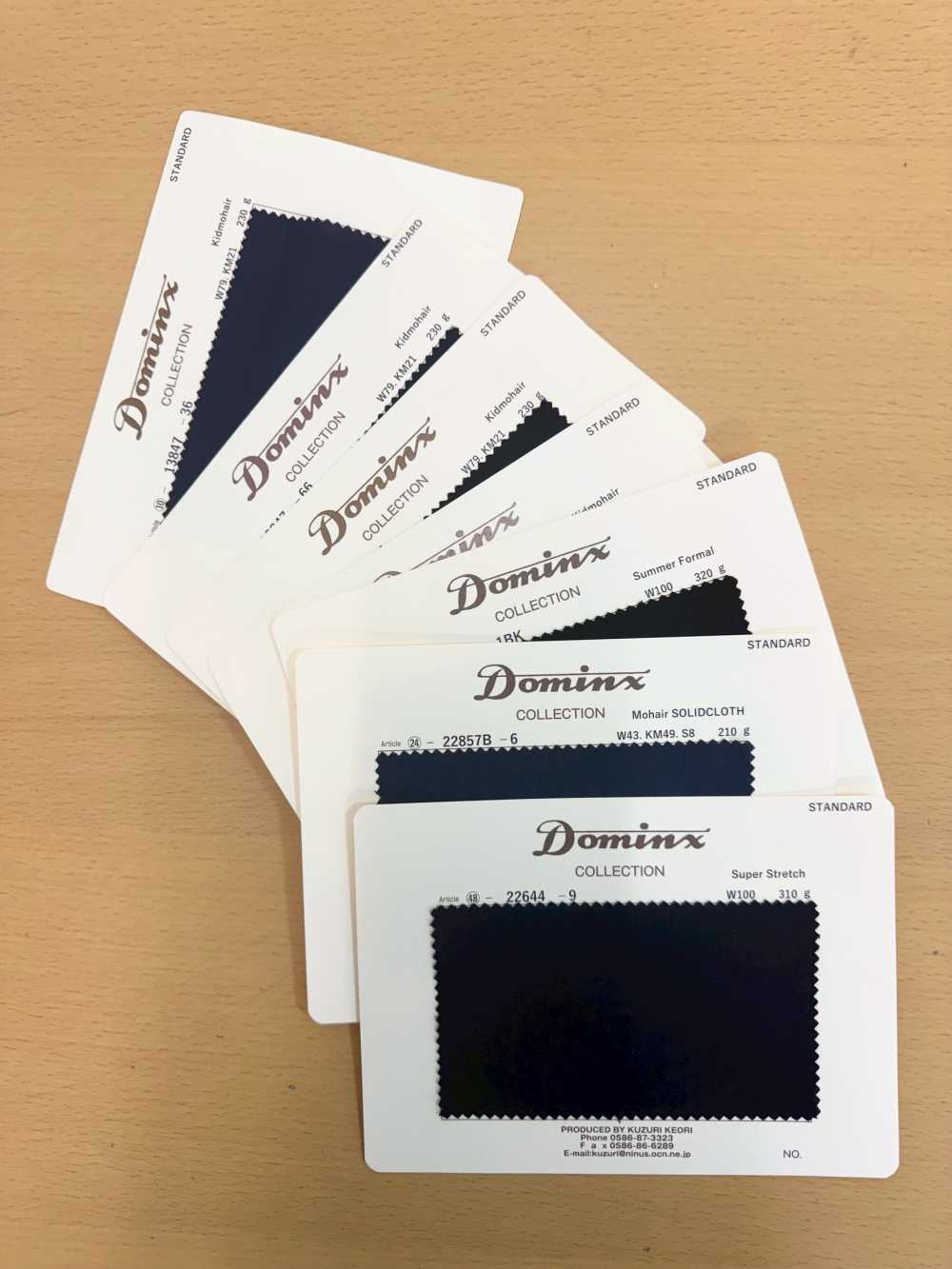 KZR-SAMPLE Tarjeta De Muestra DOMINX Tarjeta De Muestra Tejido De Lana Kuzuri (DOMINX)