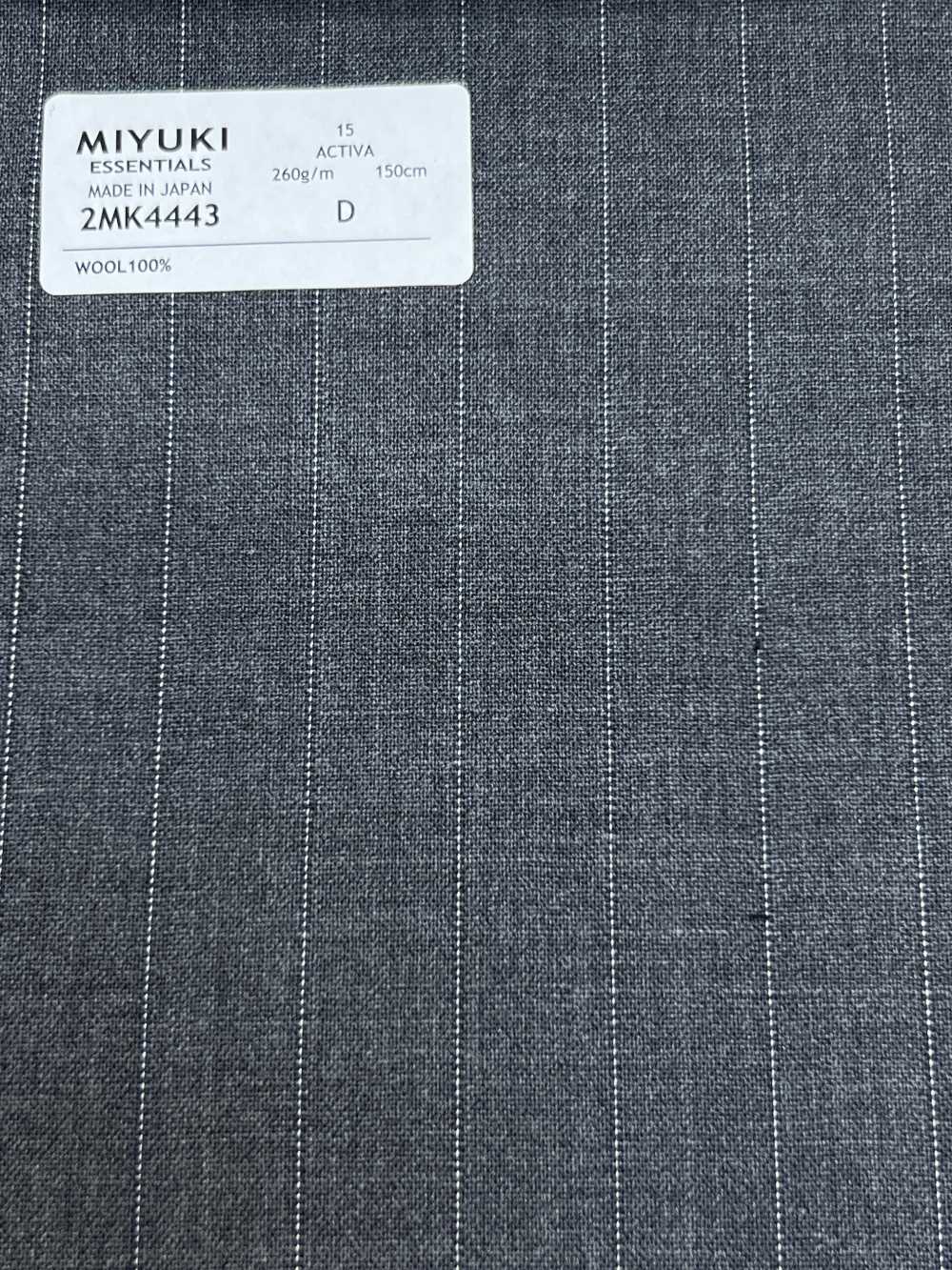 2MK4443 Textil MIYUKI ESSENTIALS ACTIVA Raya Gris Medio Fábricas De Lana Miyuki