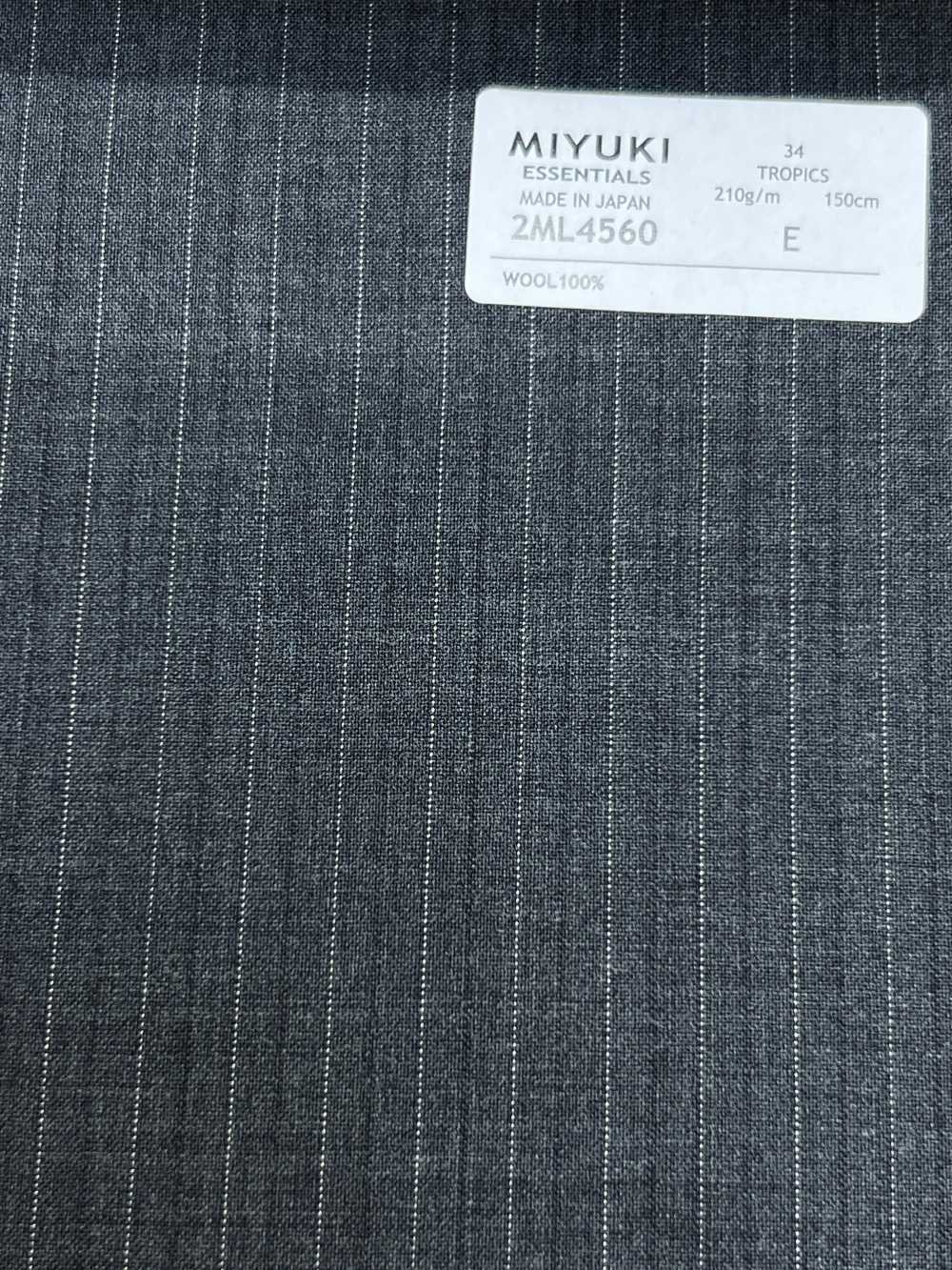 2ML4560 26SS Miyuki Textile MIYUKI Essentials TROPICS Raya Gris Cielo Carbón Fábricas De Lana Miyuki