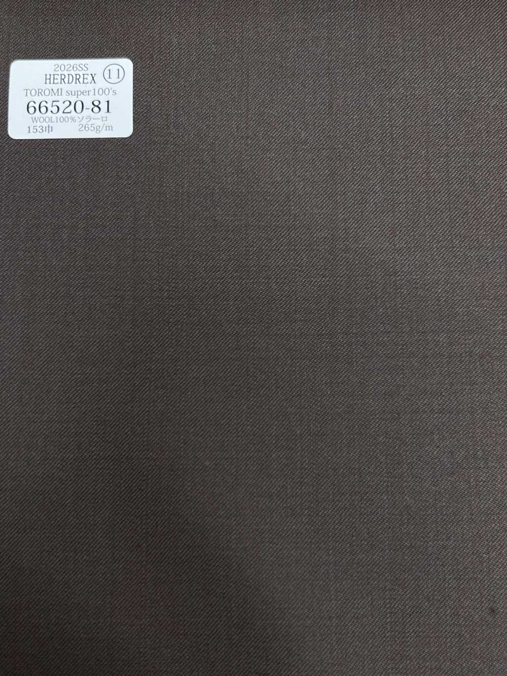 66520-81 26SS HERDREX [TOROMI Super100's] Toromi Super 100[Textil] Compañía Kunishima Co., Ltd.