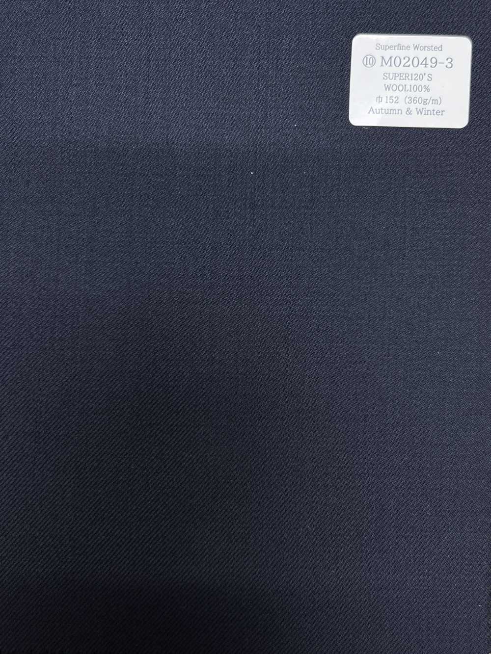 M02049-3 KUNISHIMA1850 Línea Exclusiva 【Lana Peinada Superfina】Azul Marino Sin Estampado[Textil] Compañía Kunishima Co., Ltd.