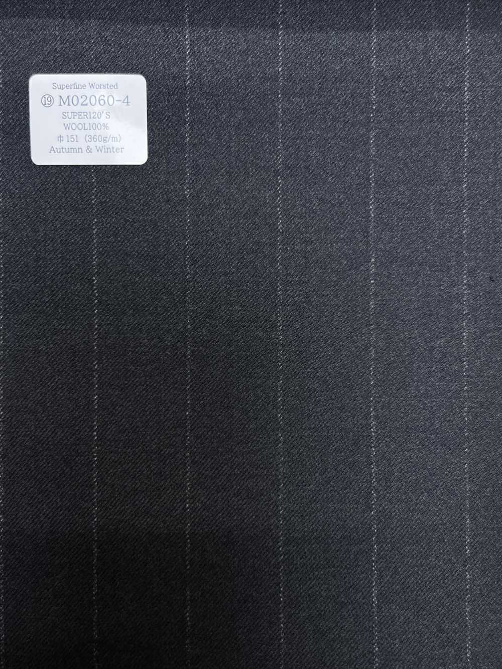 M02060-4 Línea Exclusiva KUNISHIMA1850 【Lana Peinada Superfina】Raya De Tiza Gris[Textil] Compañía Kunishima Co., Ltd.