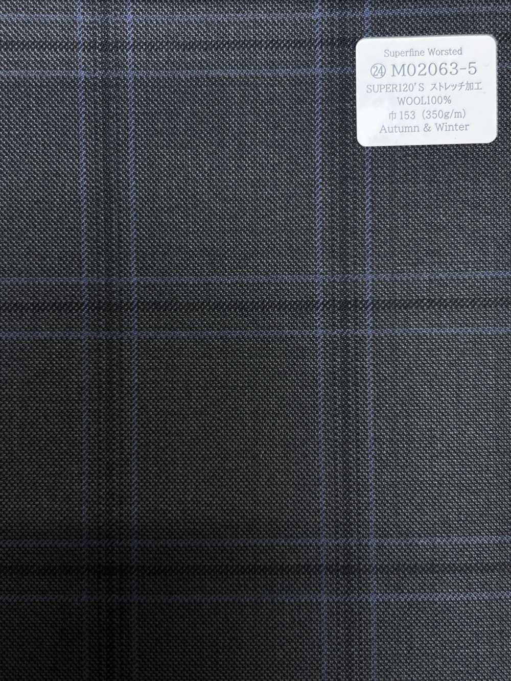 M02063-5 Línea Exclusiva KUNISHIMA1850 【Lana Peinada Superfina】Cuadros Grises[Textil] Compañía Kunishima Co., Ltd.