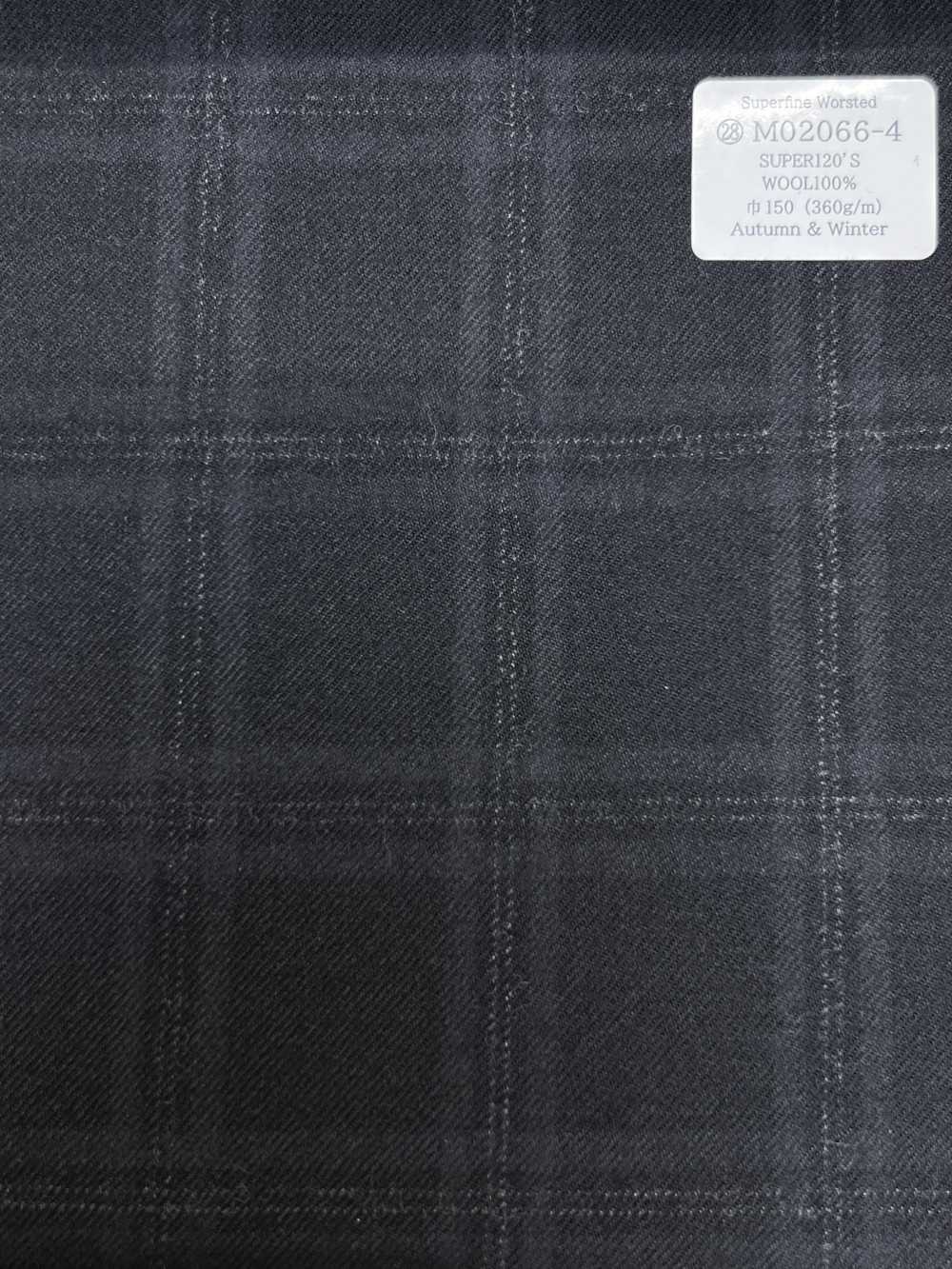 M02066-4 Línea Exclusiva KUNISHIMA1850 【Lana Peinada Superfina】Cuadros Gris Jaspeado[Textil] Compañía Kunishima Co., Ltd.