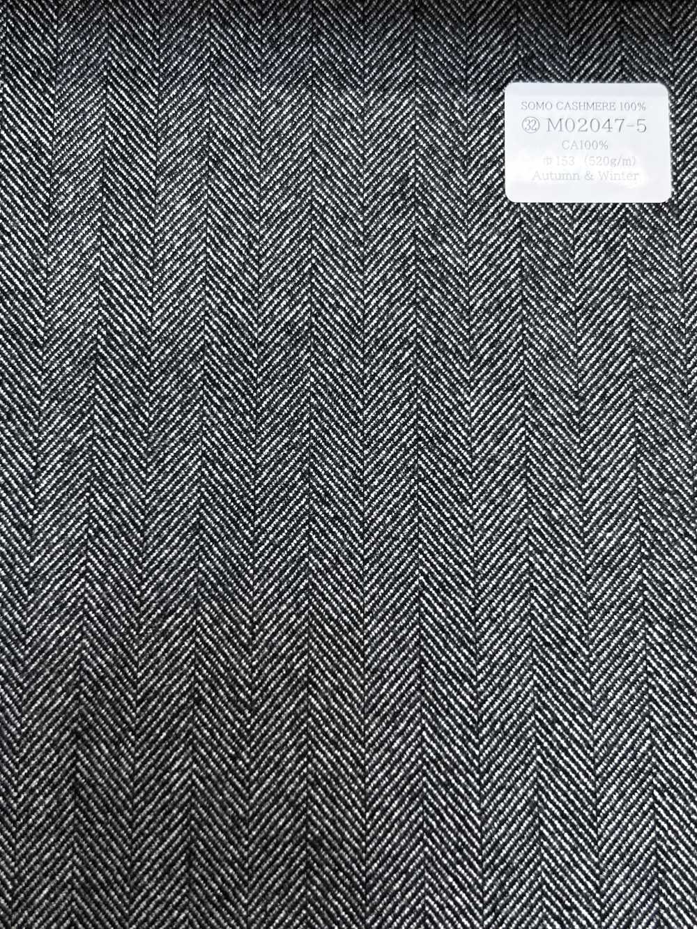 M02047-5 KUNISHIMA1850 Línea Exclusiva 【SOMO CASHMERE 100%】Espiga Gris[Textil] Compañía Kunishima Co., Ltd.