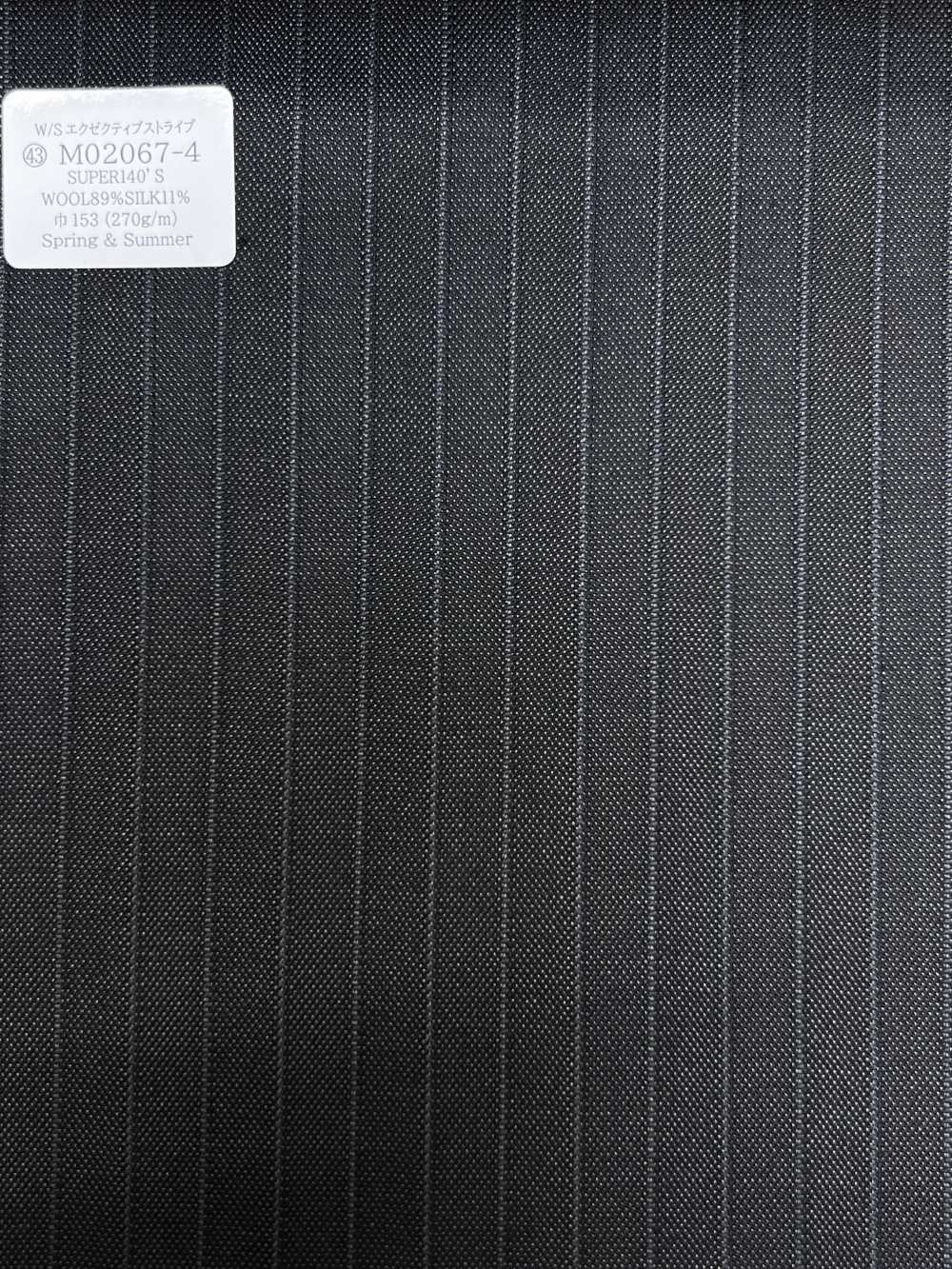 M02067-4 Línea Exclusiva KUNISHIMA1850 【Raya Ejecutiva W/S】 Raya Gris Cielo Carbón Oscuro[Textil] Compañía Kunishima Co., Ltd.