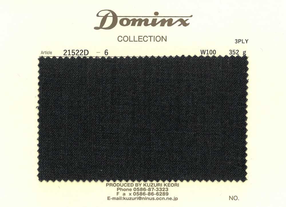 21522D-6 Hilo De 3 Cabos De Alta Torsión, 100 % Lana, DOMINX (Dominx) Gris Oscuro[Textil] Tejido De Lana Kuzuri (DOMINX)