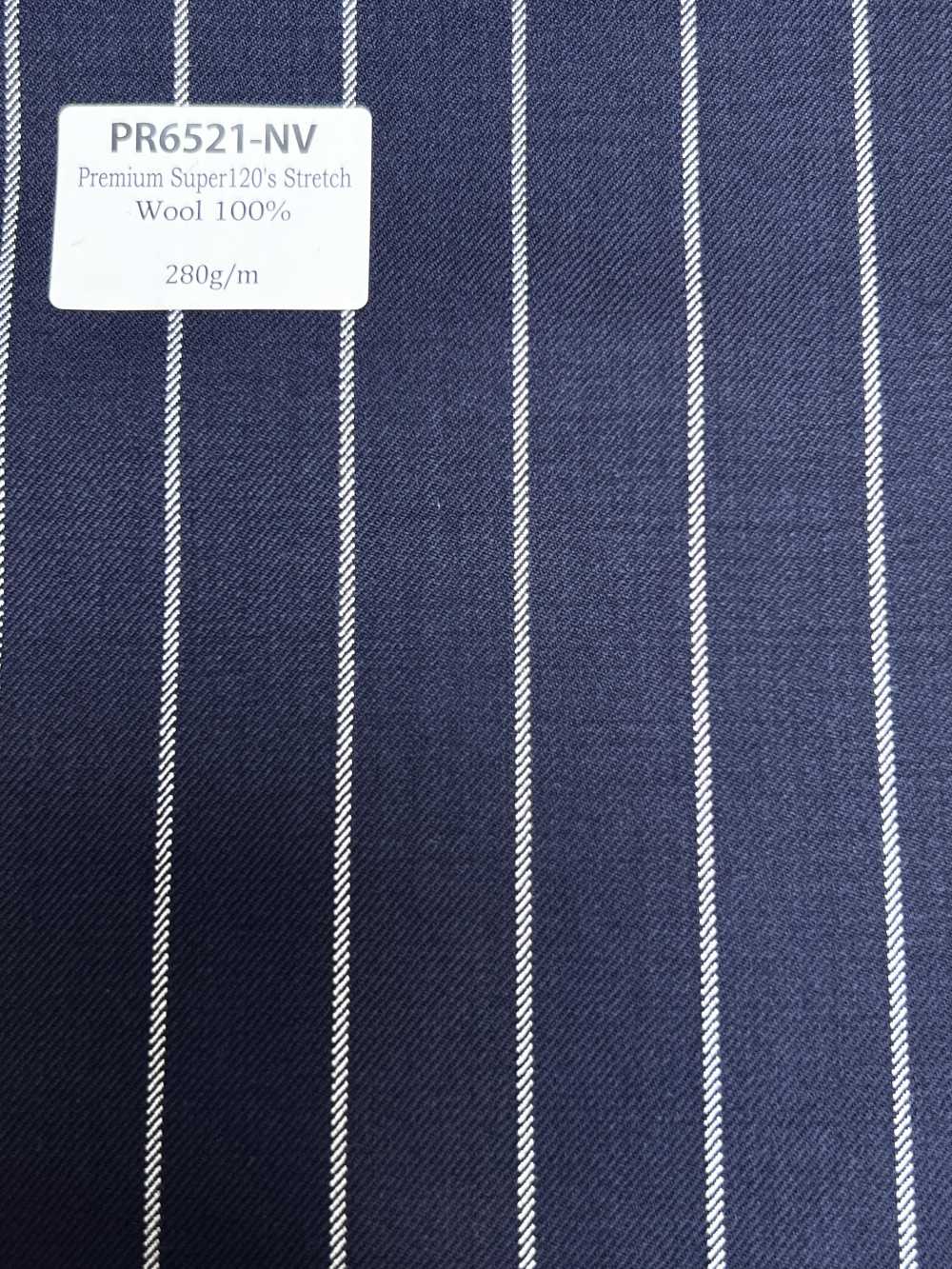 PR6521-NV Rayas Elásticas Azul Marino Estándar Japonesas Prémium Super120's[Textil]