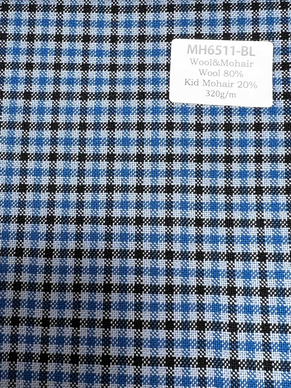 MH6511-BL Lana Japonesa Estándar Peinada De Lana Y Mohair (Estilo Tonic), A Cuadros Azul[Textil]