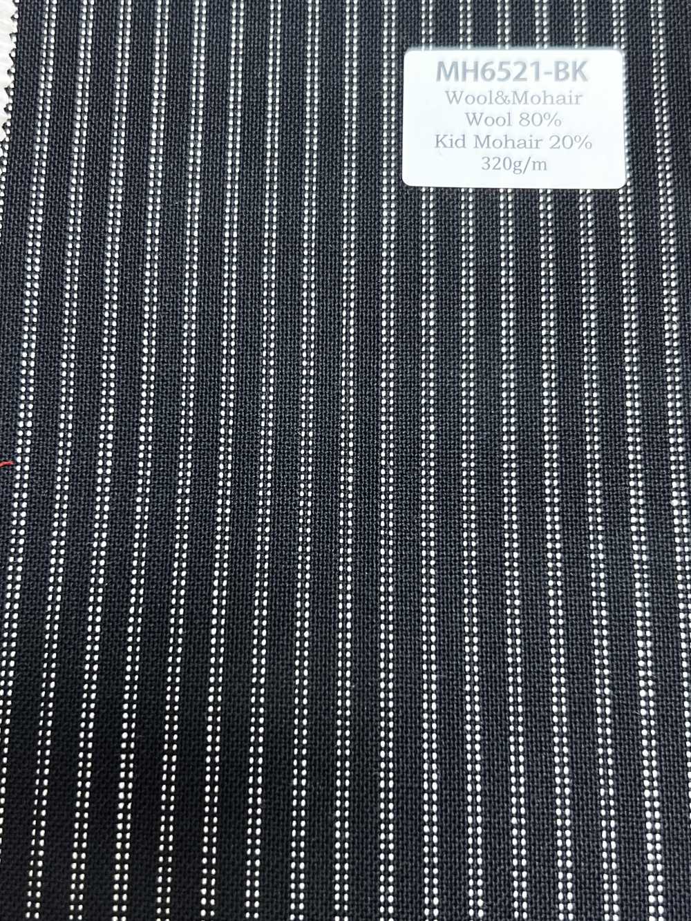 MH6521-BK Lana Japonesa Estándar De Mohair Peinado (Estilo Tonic), A Rayas Negras[Textil]