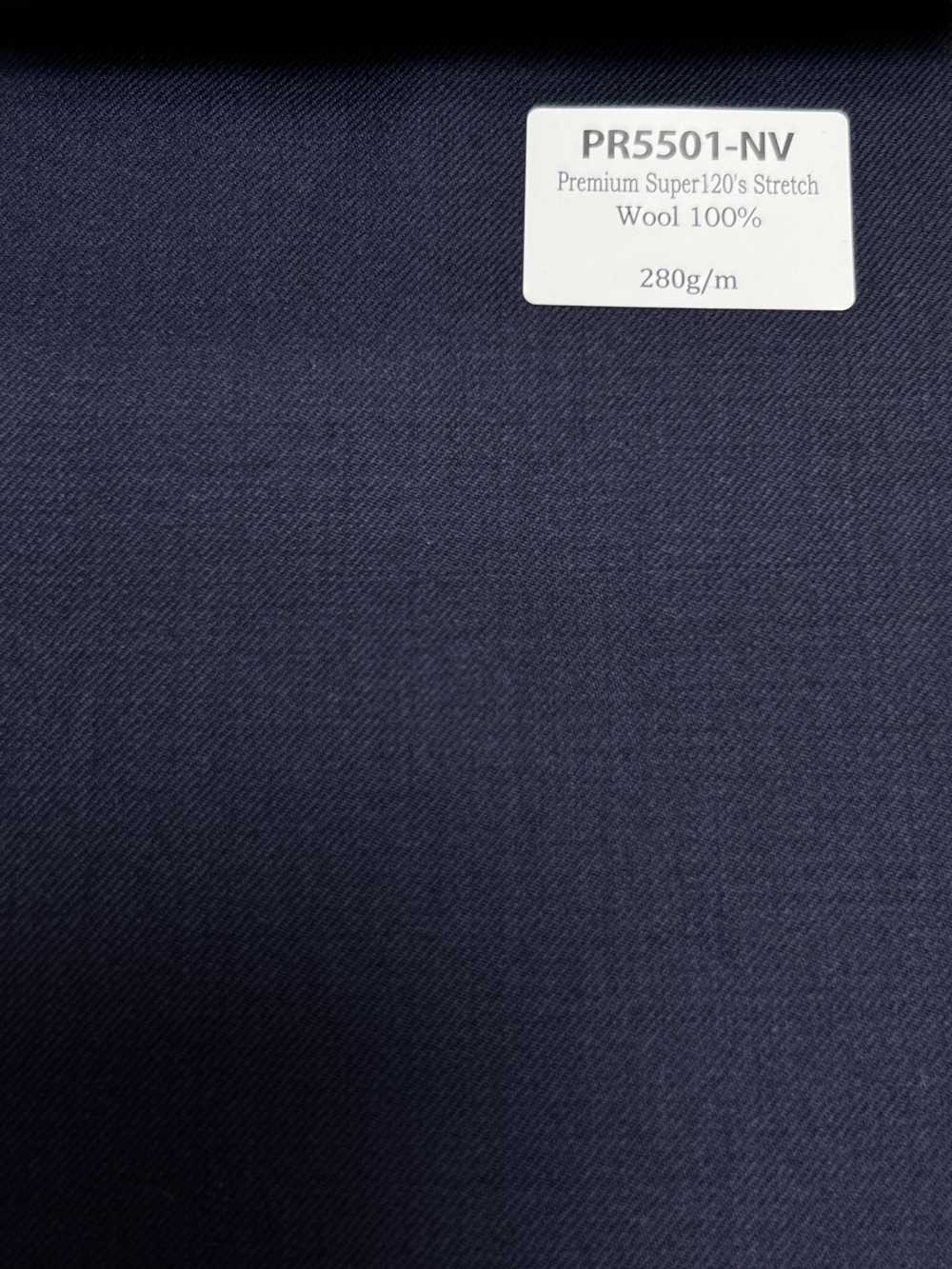 PR5501-NV Estándar Japonés Premium Super 120's Elástico Sin Estampado Azul Marino[Textil]